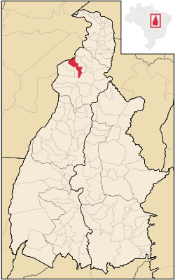 Localização de Aragominas no Tocantins