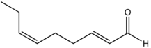 trans, cis-2,6-Nonadienal nebo okurkový aldehyd