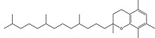 Chemical structure of trimethyl 2-methyl-2-(4,8,12-trimethyltridecyl)chroman, a type of MTTCs. Trimethyl 2-methyl-2-(4,8,12-trimethyltridecyl)chroman.jpg