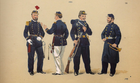 Ufficiali e soldati dell'esercito alla fine dell'Impero nel 1884.