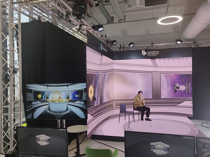 File:University of Portsmouth CCIXR 2 Virtual Production and Mixed Reality Studio.jpg