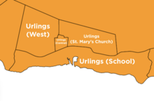 Map of the neighbourhoods in Urlings. Urlings Neighbourhood Map.png