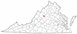 Location of Waynesboro, Virginia