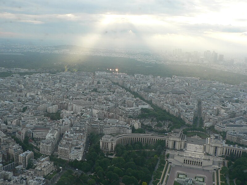 File:View from the Eiffel Tower third floor Bois de Boulogne 2007.jpg