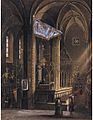 Интериор на синагога, картина на Вилем Кандлер