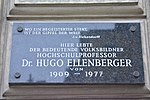 Hugo Ellenberger - Gedenktafel