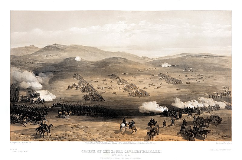 File:William Simpson - Charge of the light cavalry brigade, 25th Oct. 1854, under Major General the Earl of Cardigan.jpg