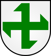 dy'argento, alla croce cramponata di verde