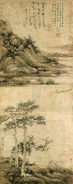 Hermit Fisherman on Lake Dongting, by Wu Zhen (1287–1354)
