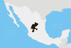 موقعیت ساکاتکاس در مکزیک