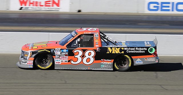 Smith's No. 38 truck at Sonoma Raceway in 2022