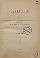 Čeština: Titulní list časopisu Český lid, ročník IX, 1900, nakladatel V. Šimáček. Knihovna Valašského muzea v přírodě, Rožnov pod Radhoštěm.