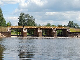 Восстановленный Тихвинский шлюз в г. Тихвине