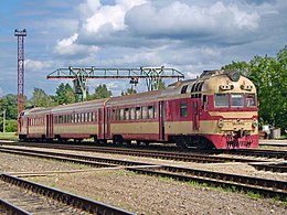 Keleivinis traukinys Rokiškio stotyje