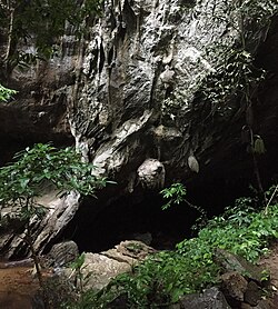 ถ้ำธารลอดน้อยในพื้นที่อุทยานแห่งชาติเฉลิมรัตนโกสินทร์ ห่างที่ทำการอุทยานแห่งชาติ 100 เมตร