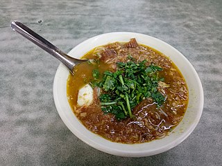 The traditional Burmese dish "Mohinga"