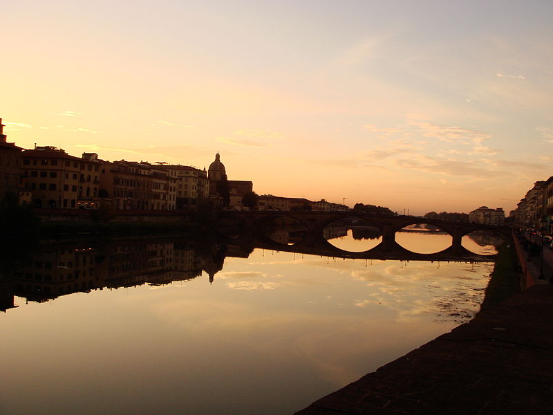 File:0069 - Firenze - Tramonto sull'Arno - Foto Giovanni Dall'Orto, 28-Oct-2007.jpg