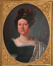 1819 portrait of the Duchess of Calabria (Maria Isabel of Spain, future Queen of the Two Sicilies) by Giuseppe Cammarano (Palace of Caserta).jpg