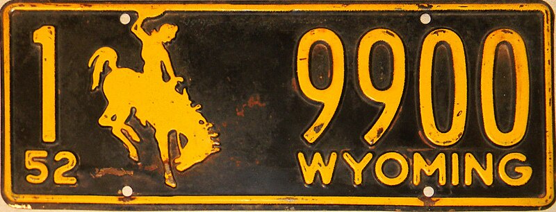 File:1952 Wyoming license plate.jpg