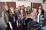 Русский: Японские журавлики в 30 школе