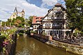 * Nomination The old carpenter's workshop in Esslingen am Neckar. Left to it is the city church St. Dionys --FlocciNivis 15:50, 21 September 2022 (UTC) * Decline  Question Can you, please correct the leaning towers? --LexKurochkin 16:45, 25 September 2022 (UTC)  Comment Unfortunately if I fix the leaning towers, the house gets distorted. I understand, if this disqualifies it as a QI --FlocciNivis 17:41, 25 September 2022 (UTC)  Oppose Sorry, but, yes, it is not a QI --LexKurochkin 17:49, 25 September 2022 (UTC)