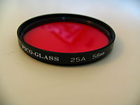 Filtr przepuszczający czerwień (25A) PICO-GLASS