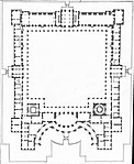 Лоренцо Берніні. Проєкт реконструкції палацу Лувр, план, не здійснено, 1655 р.