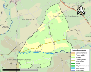 Kolorowa mapa przedstawiająca użytkowanie gruntów.