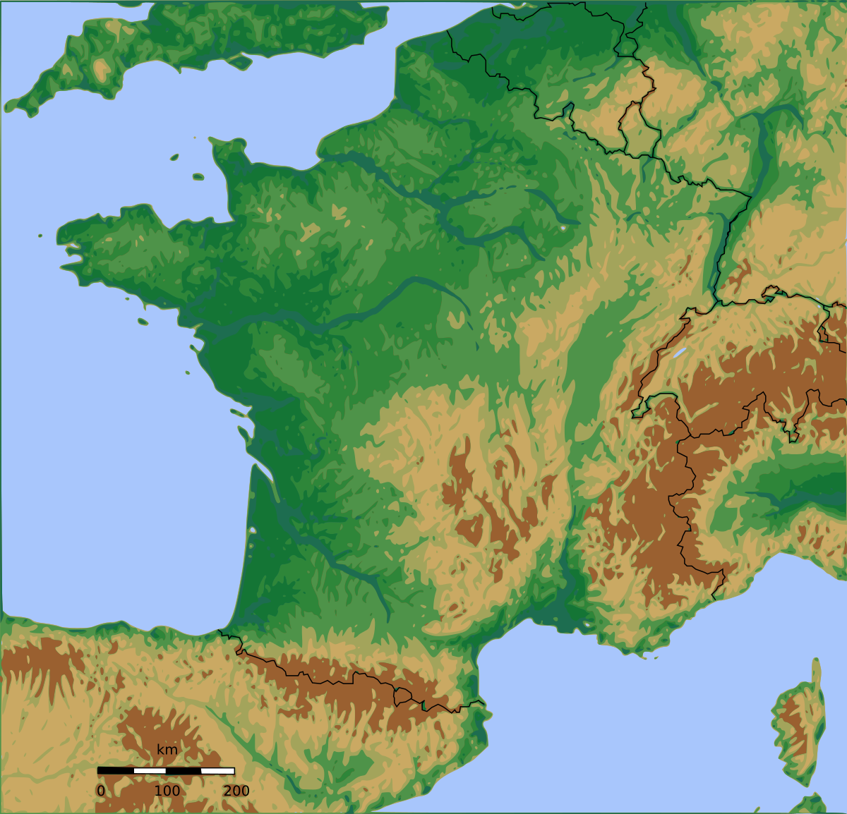 Frankrigs geografi Wikipedia, den frie encyklopædi