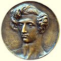 Медальєр Давид д'Анже, літератор Альфред Мюссе, 1831 р. Кабінет медалей, Париж.