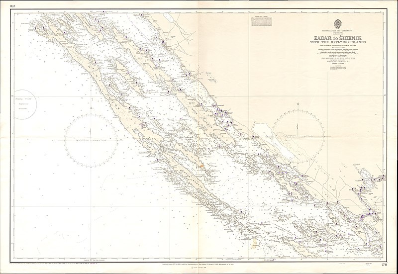 File:Admiralty Chart No 2711 Zadar to Sibenik, Published 1964.jpg