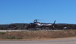 Parking Position für Hubschrauber am Flughafen Le Castellet