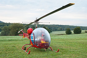 English: Agusta AB-47G-2 (reg. D-HELO, cn 228, built in 1956). Deutsch: Agusta AB-47G-2 (Reg. D-HELO, cn 228, Baujahr 1956).