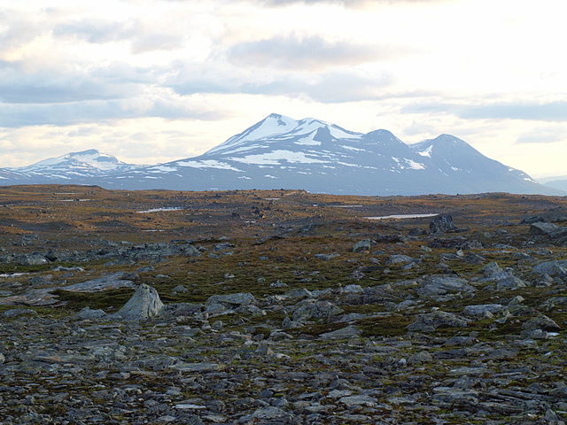 Mount Áhkká in Stora Sjöfallet National Park, northern Sweden