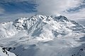 Aiguille Rouge vanaf het westen op de Col des Frettes in Les Arcs