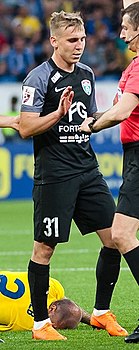 Макаров в составе «Тосно» в 2018 г.