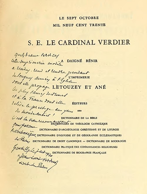 Alfred Vacant - Dictionnaire de théologie catholique, 1908, Tome 11.2 (page 8 crop)