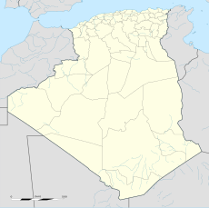 Cezayir ile Cezayir bir haritası ülkenin kuzeyindeki işaretlenmiş.