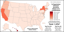 Americans with Chinese Ancestry by state.svg