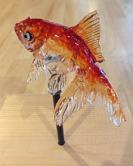 Amezaiku, a goldfish made of candy
