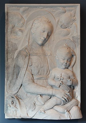 Madonna mit Kind und zwei Putten (Antonio Rossellino)