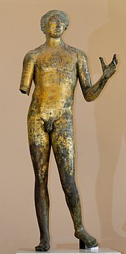 Apollon de Lillebonne, bronze doré gallo-romain du IIe siècle, musée du Louvre