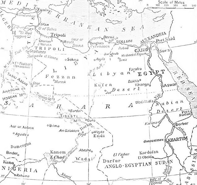ملف:Area of operations, Senussi Campaign, World War 1.jpg