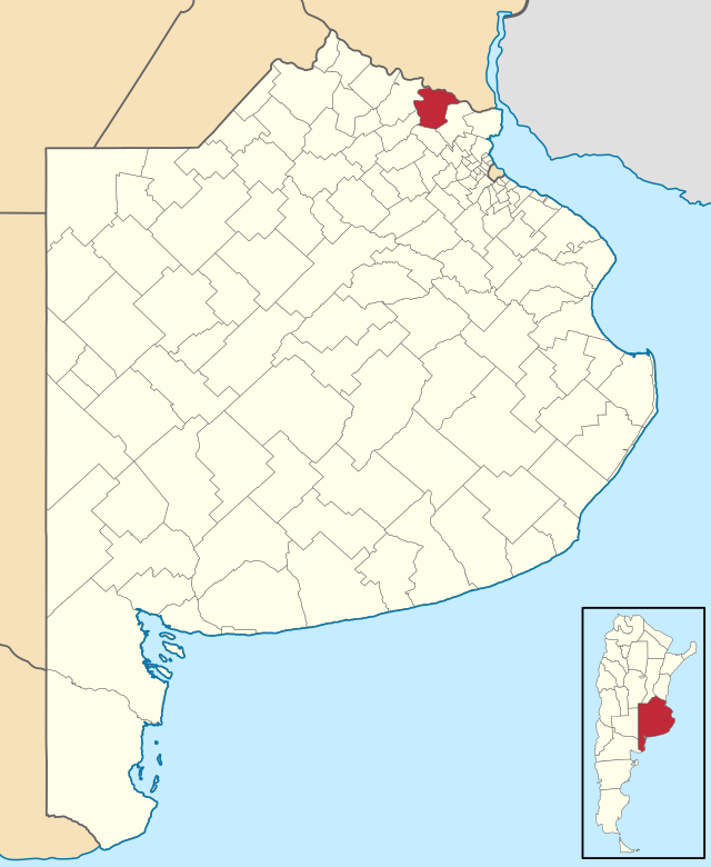 Муниципалитет Сарате на карте