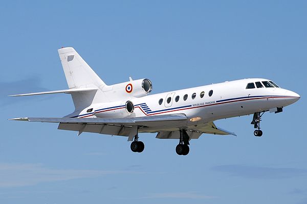 A Dassault Falcon 50 similar to the one involved in the assassination