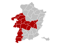 okres Hasselt na mapě provincie Limburk