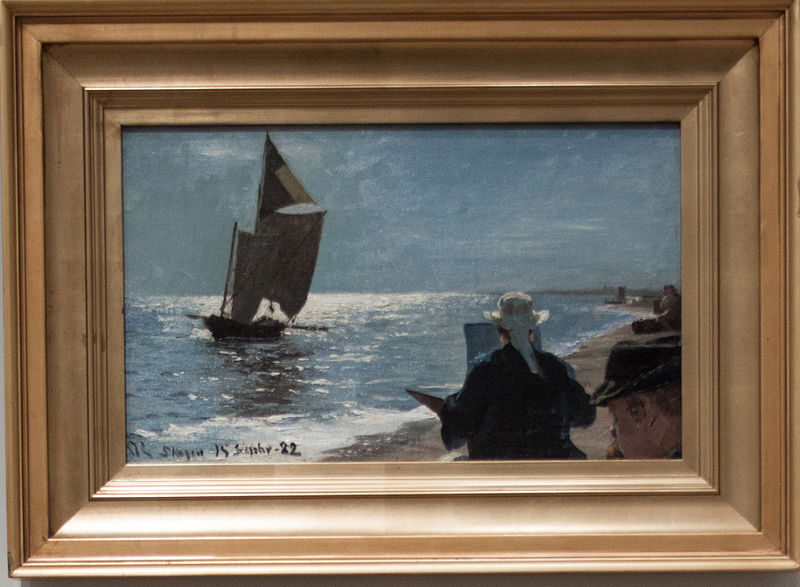 File:Artists on Skagen South Beach, by P. S. Kroyer, with frame.jpg