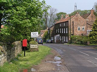 <span class="mw-page-title-main">Balk, North Yorkshire</span> Hamlet and civil parish in North Yorkshire, England