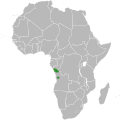 Range of Baphia angolensis