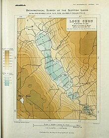 Bathymetrical survey of Loch Chon Bathymetrical survey of the lochs of Scotland, vol.III, plate VIII (Loch Chon).jpg